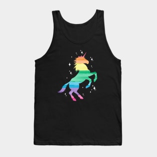 Watercolor Rainbow Unicorn Tank Top